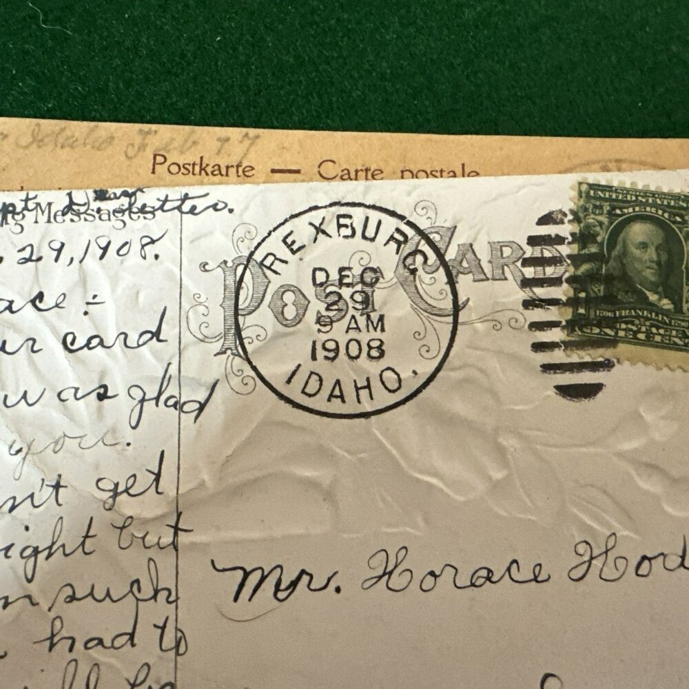 Antique Postcards with Memos and Postage Stamps 1908 through 1914 100 year old - Picture 13 of 16